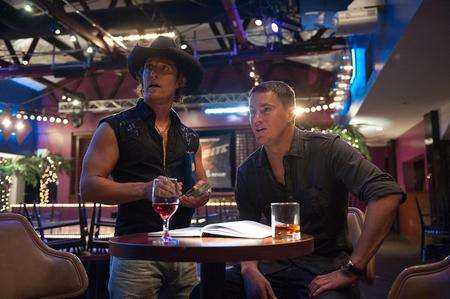 Channing Tatum as Magic Mike and Matthew McConaughey as Dallas in Magic Mike. Picture: PA Photo/Lionsgate UK.