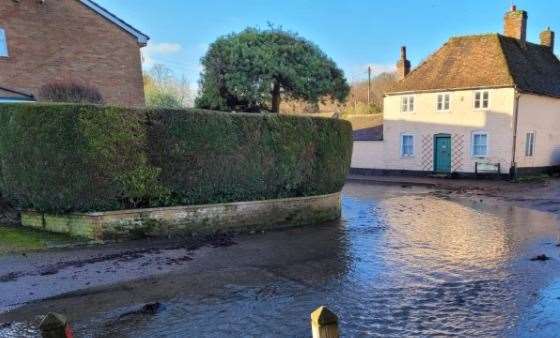 The Nailbourne is flowing through Barham, near Canterbury. Picture: Canterbury City Council
