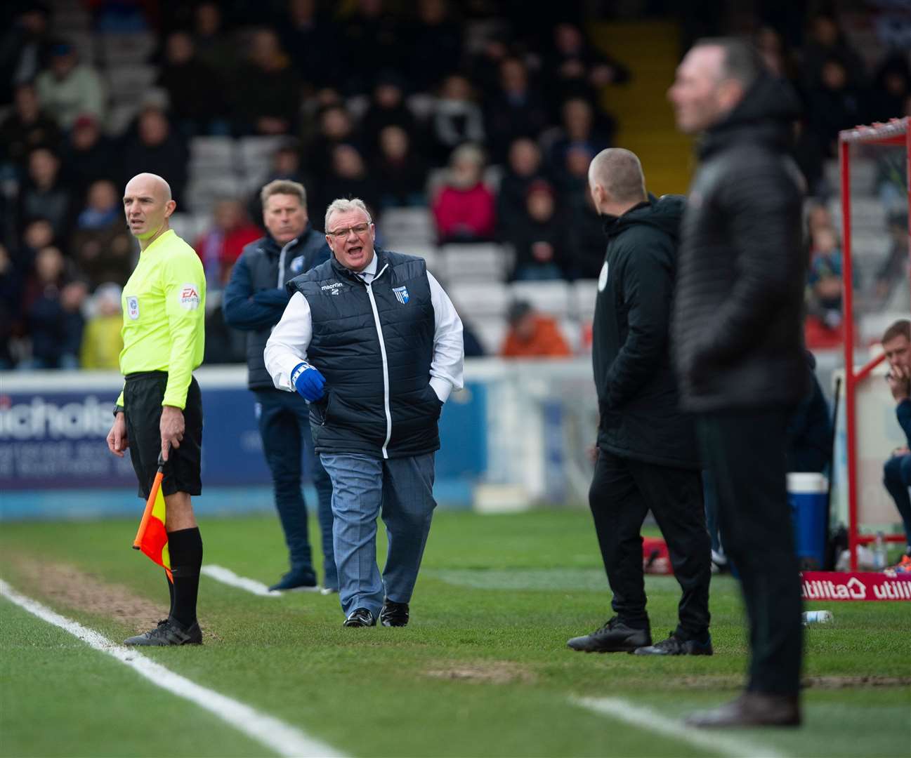Steve Evans on the touchline at Sincil Bank last season Picture: Ady Kerry