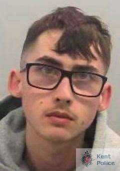 Max Cuthbert, 20, was sentenced to two years and one month’s imprisonment. Picture: Kent Police