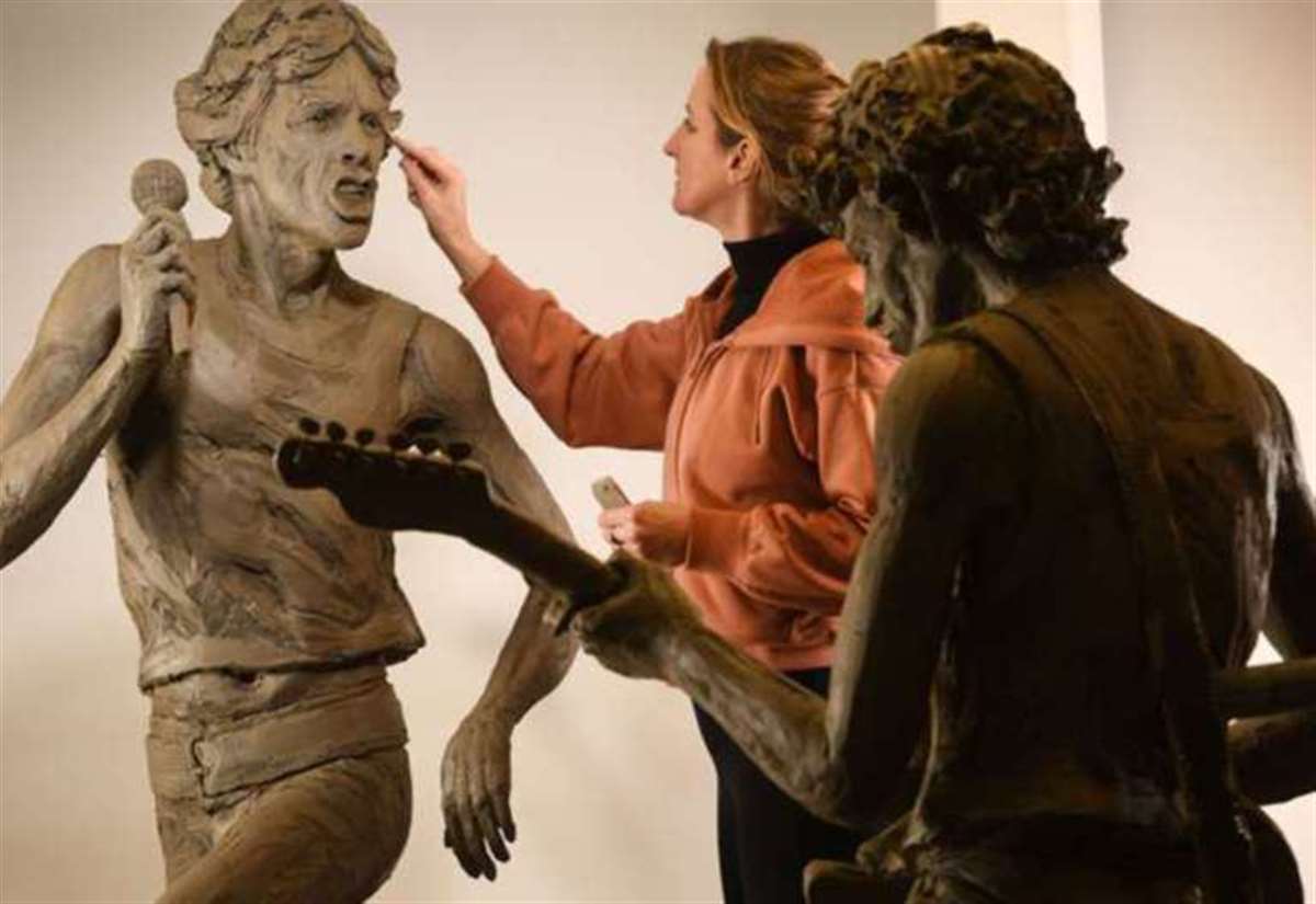 First glimpse of Dartford statues honouring Rolling Stones Keith Richards and Sir Mick Jagger