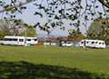 Travellers set up camp at rugby pitch