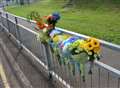 Flowers laid at spot where tragic cyclist knocked down by lorry