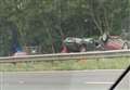 Car on roof near M20 junction