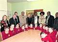 Pupils welcome politicians from Africa and India