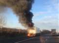 VIDEO: Lorry fire on motorway