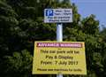 Parking charges in force at leisure park