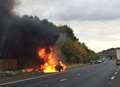 M20 reopens after car fire