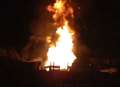 VIDEO: Large explosions as gas canisters catch fire