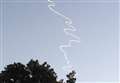 Bizarre squiggly plane trail over Kent