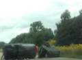 Military vehicle crashes on motorway