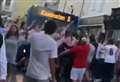 England fans stop traffic after win