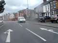 Video: Van goes up one-way road in the wrong direction
