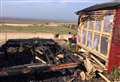 Beach hut completely destroyed in arson attack