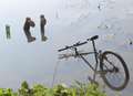 Drunken cyclist meets watery end in village pond - or does he?