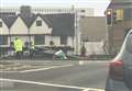 Driver flees scene of town centre crash