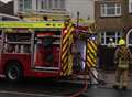 Fuse box sparks fire