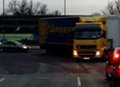 Lorry driver makes 'dangerous' u-turn in front of police