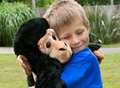 Letter from boy, 6, swings it for hungry monkeys