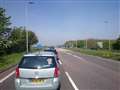 Queues on A2 for Lydden Hill track event