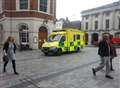 Man collapses in front of Town Hall