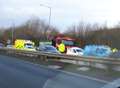 Delays clear after lorry crash