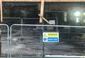 Pictures of empty, burnt Morrisons store