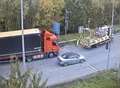 Suspected migrants seen darting from lorry