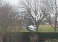 Air ambulance lands after woman falls