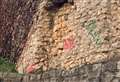 Graffiti vandals target ancient castle walls 