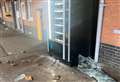 Vending machine smashed in at train station