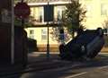 Car overturns in Tunbridge Wells