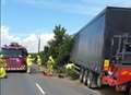 Road reopens after lorry jackknifed