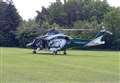 Air ambulance lands in playing field
