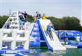 Huge inflatable water park opens