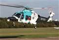 Cyclist airlifted to hospital