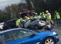 Two in hospital with serious injuries after crash