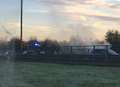 Delays clear after car fire