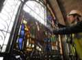 Pictures: 12th century Cathedral window back in place