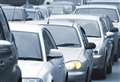 Delays on motorway due to accident 
