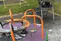 Homophobic graffiti, smashed glass and fires set at playgrounds