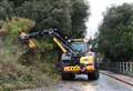 Landslide debris clearance from town’s busy route begins after two weeks