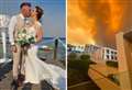 Couple’s dream wedding nearly goes up in flames