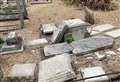 Vandals wrecking spree at synagogue cemetery
