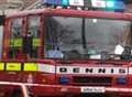 Fire crews out in force to tackle flat blaze