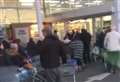 Shop queues 'like Christmas rush'