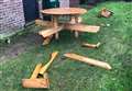 Benches torn apart by vandals