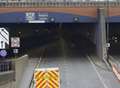 Man arrested after crash at tunnel