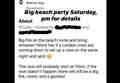 Police 'aware' of illegal rave on beach