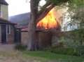 Councillors' blitz spirit as barn goes up in flames